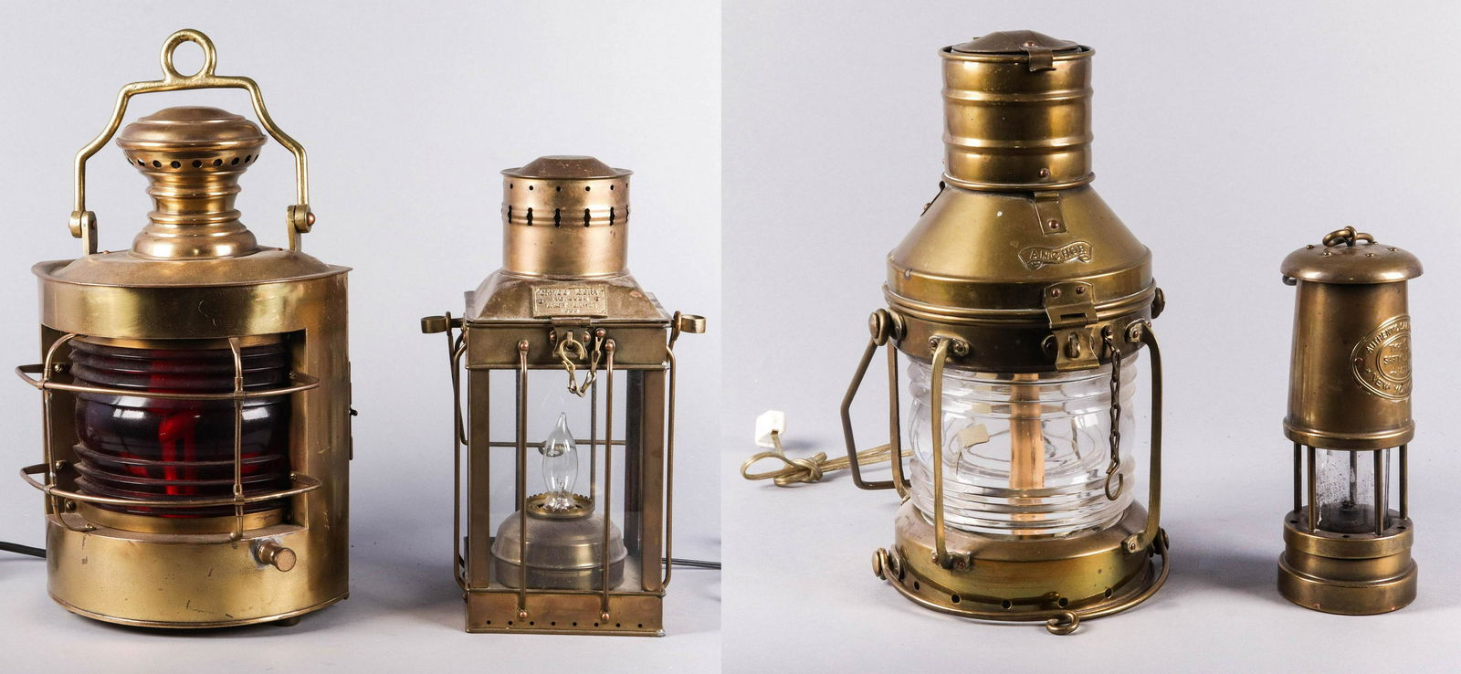 (4) Brass Nautical Lanterns (1 of 3)