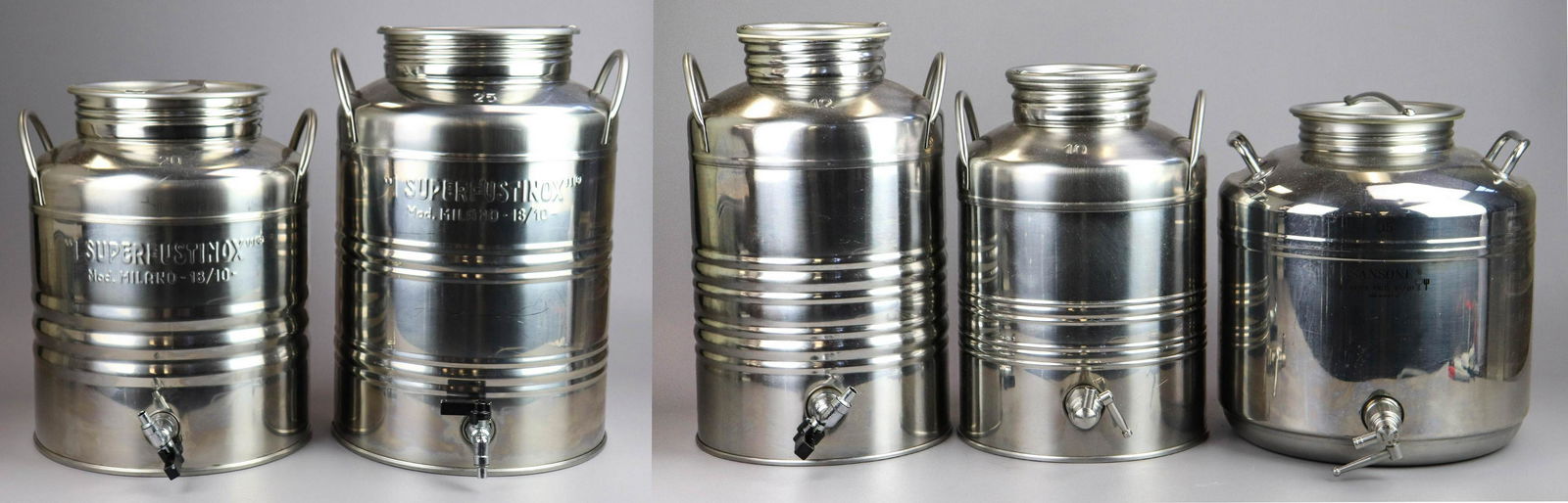 (5) Stainless Steel Food Grade Containers (1 of 3)