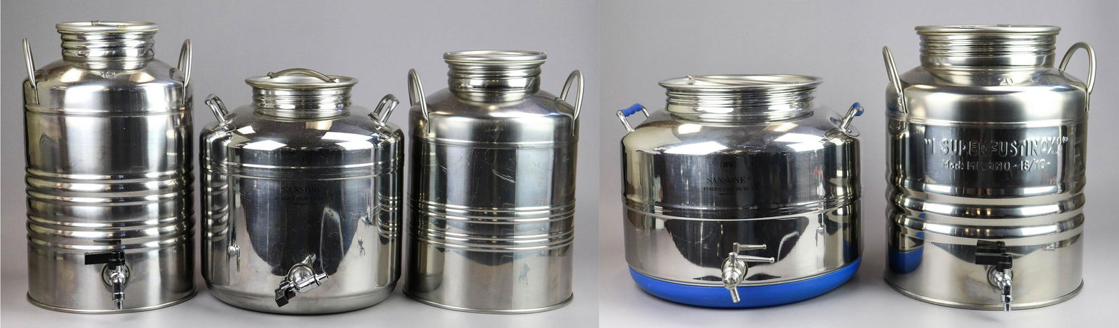 (5) Stainless Steel Food Grade Containers (1 of 3)