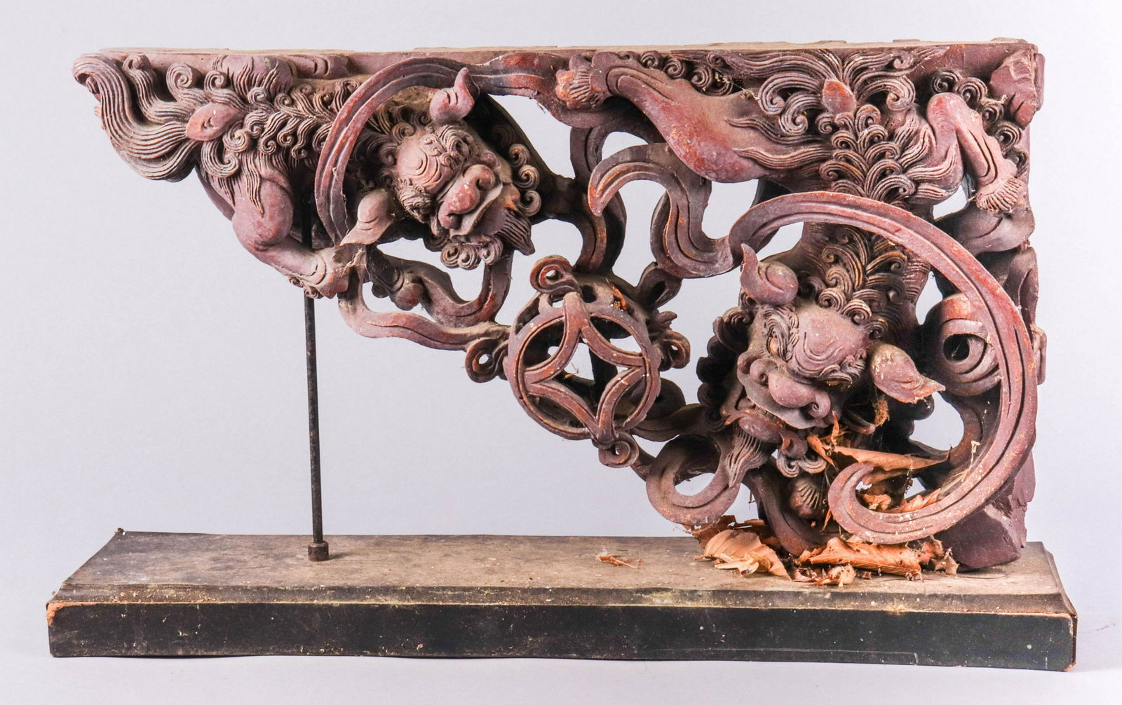 Asian Carved Wood Architectural Element (1 of 2)
