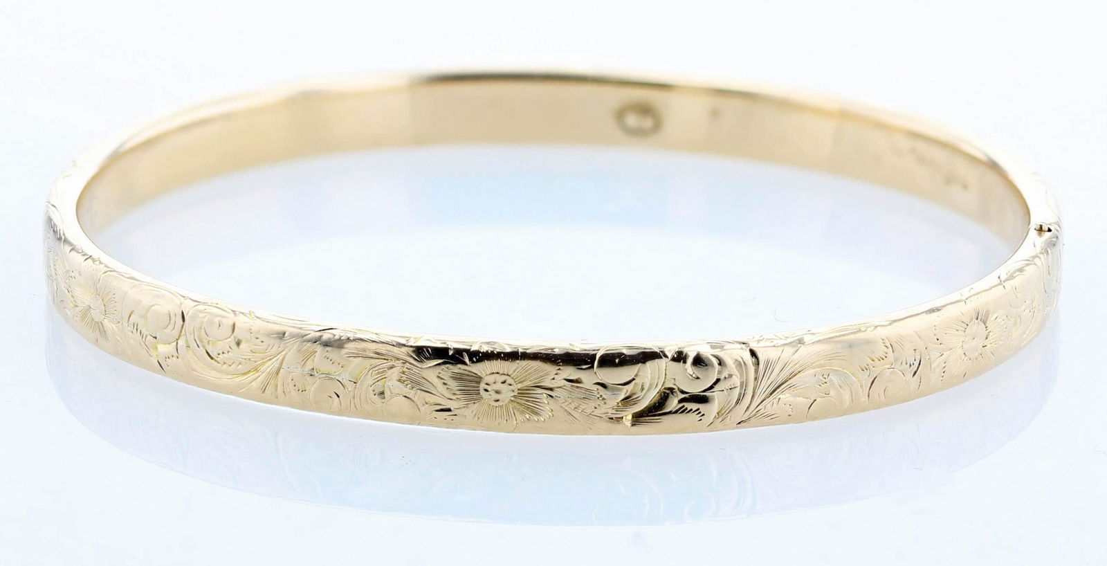 14K Etched bangle (1 of 3)