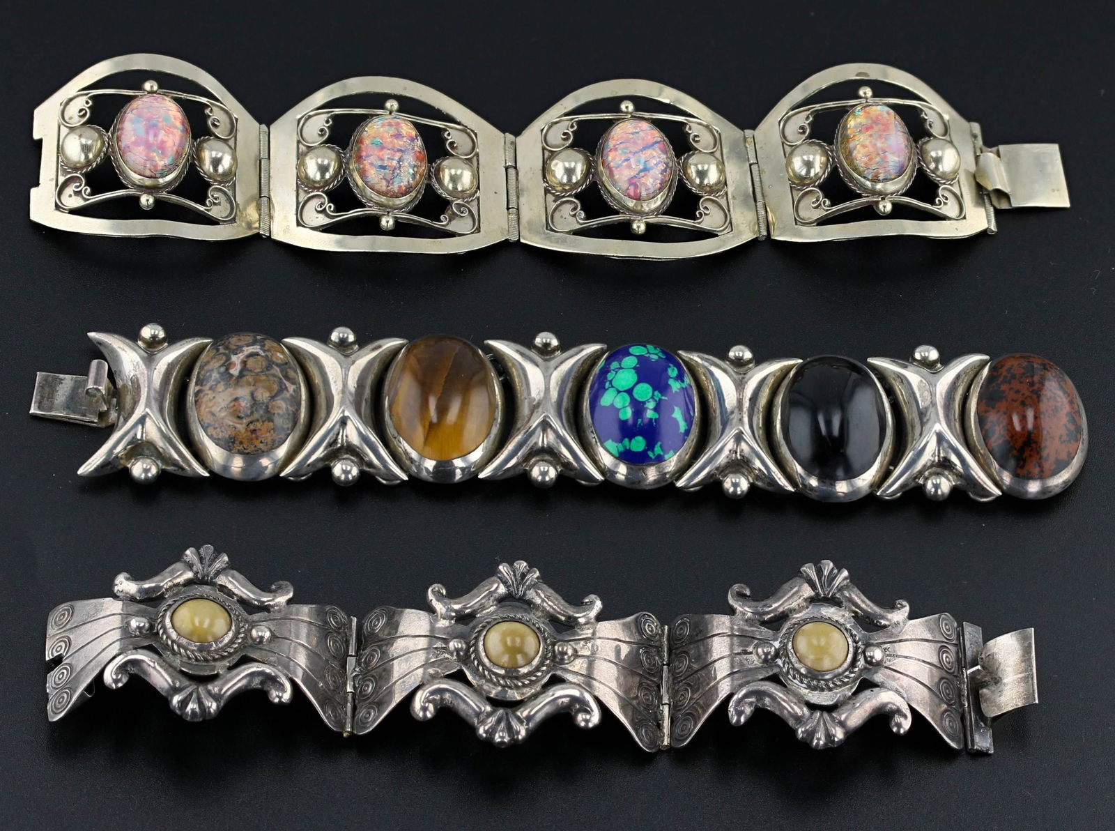 (3) Made in Mexico Silver Bracelets (1 of 2)