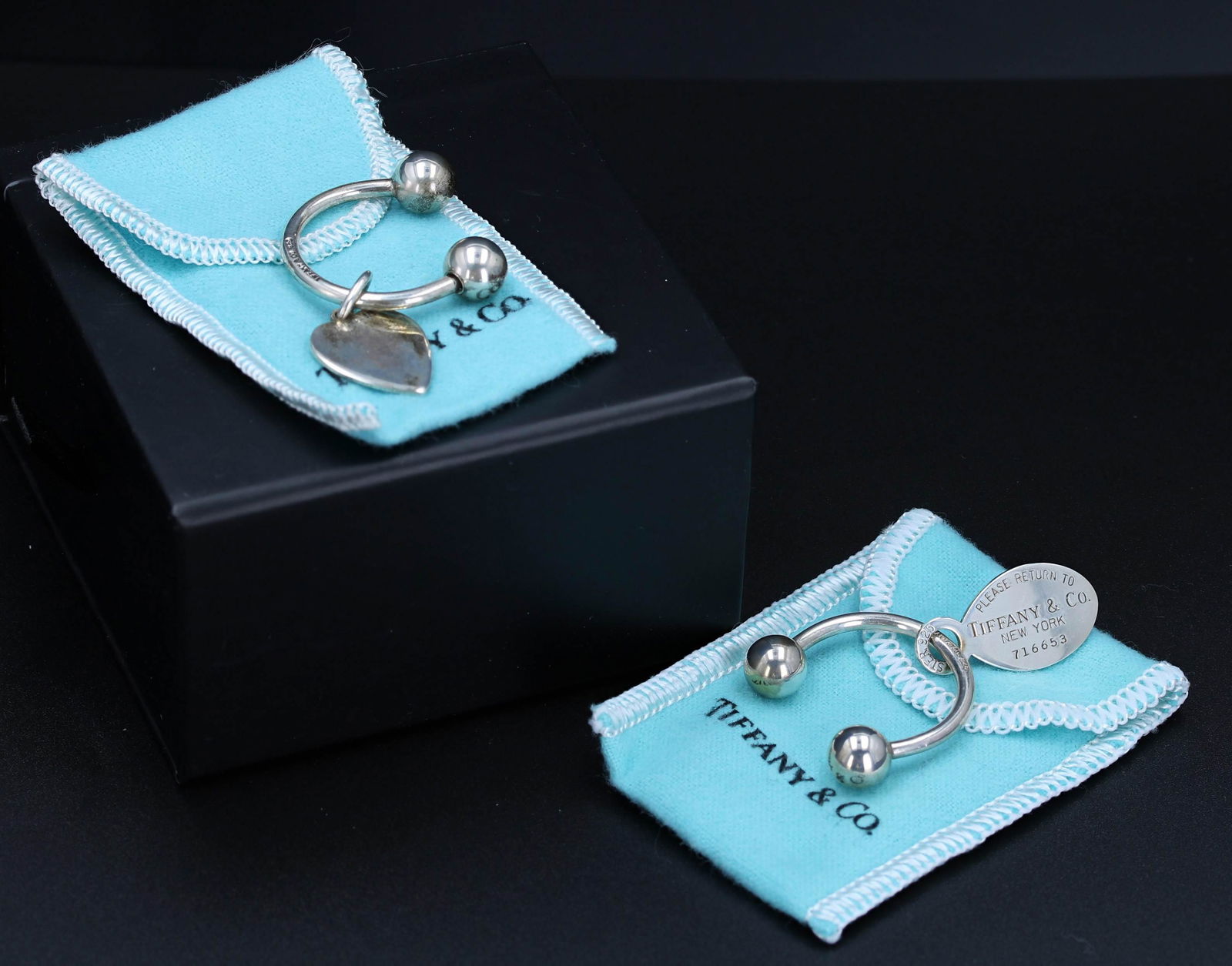 (2) Tiffany & Co. Sterling Key Rings (1 of 2)