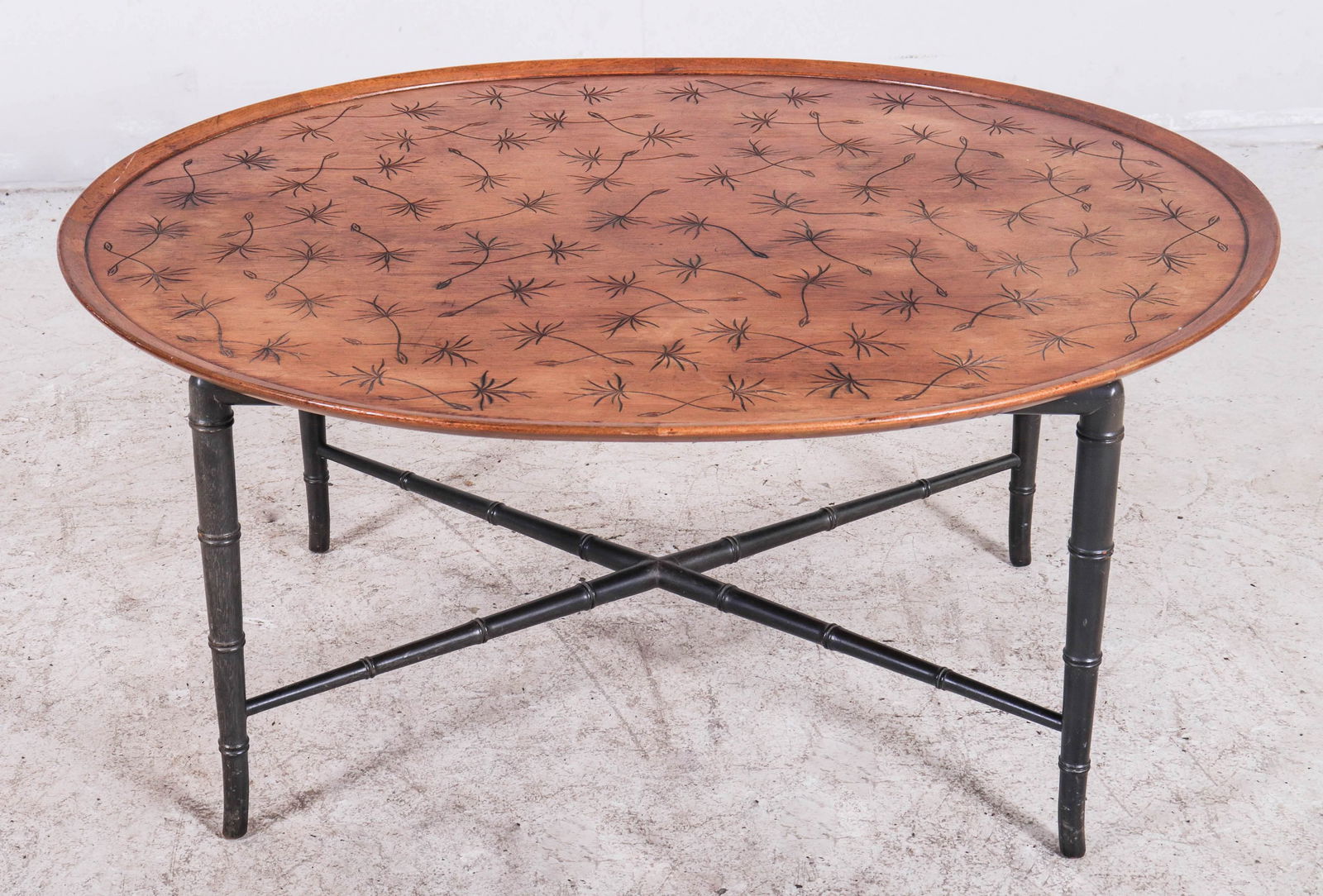 Kittinger faux bamboo coffee table (1 of 2)