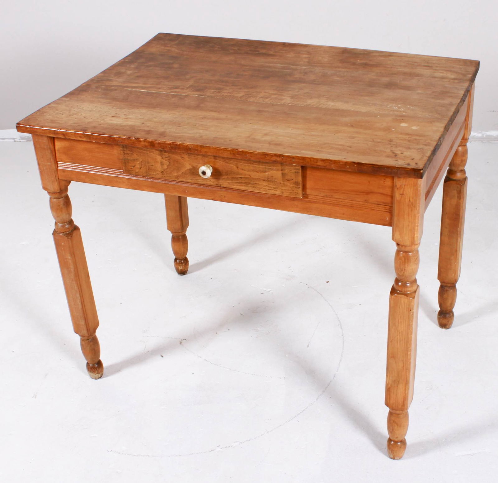 Sheraton pine one drawer desk (1 of 4)