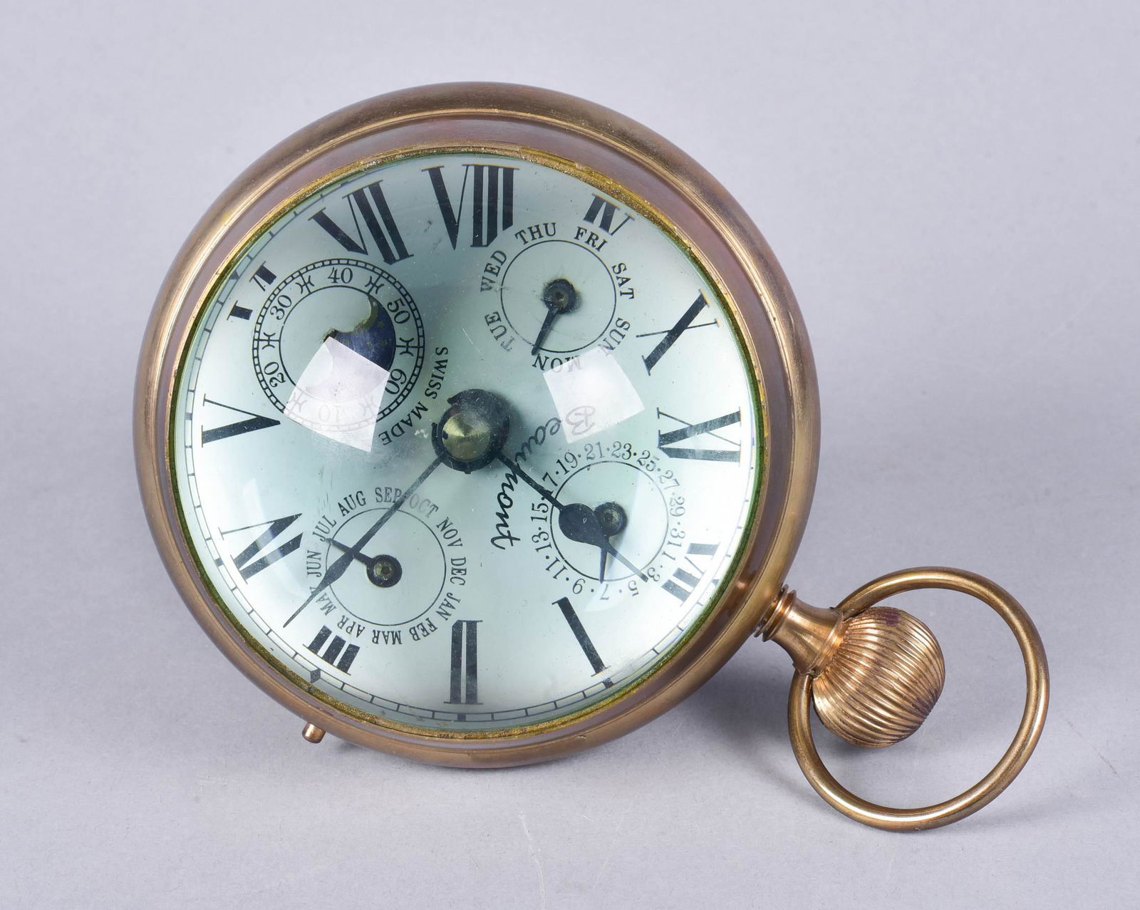 Beaumont Novelty Brass Ball Calendar Clock (1 of 1)