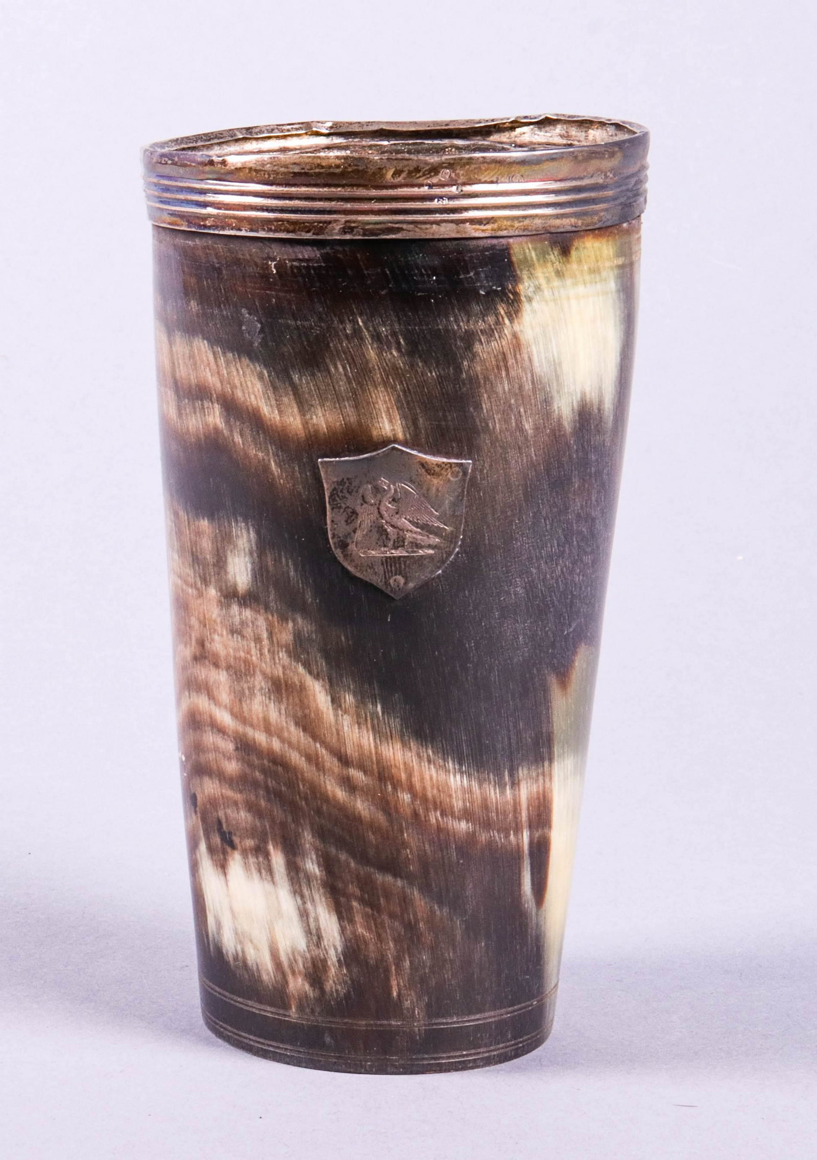 Sterling Rimmed Horn Cup (1 of 2)