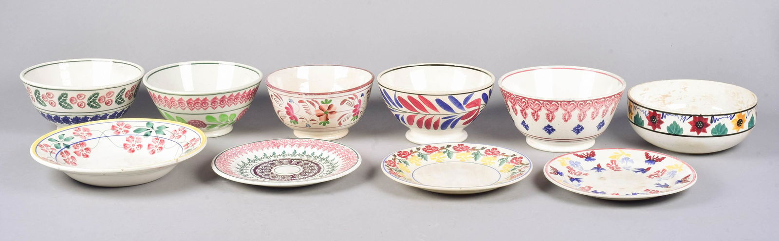 (10) Creamware Bowls and Plates (1 of 9)