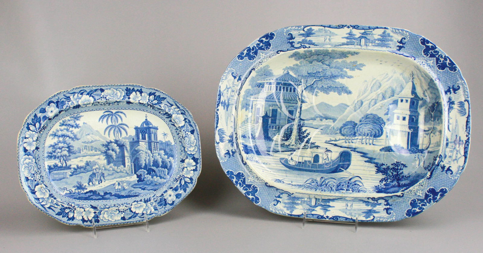 (2) Blue Transfer Platters (1 of 13)