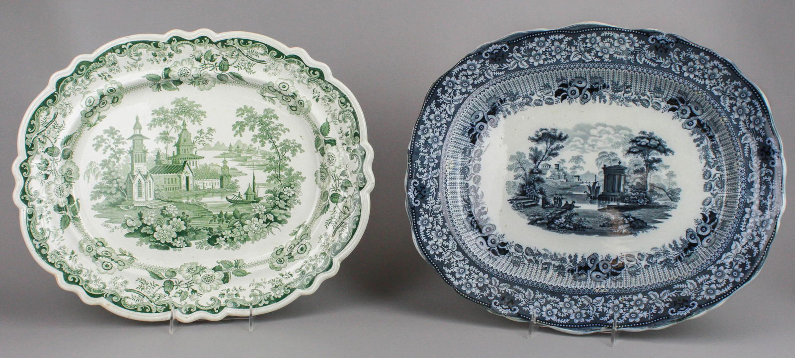 (2) Transfer Decorated Platters (1 of 7)