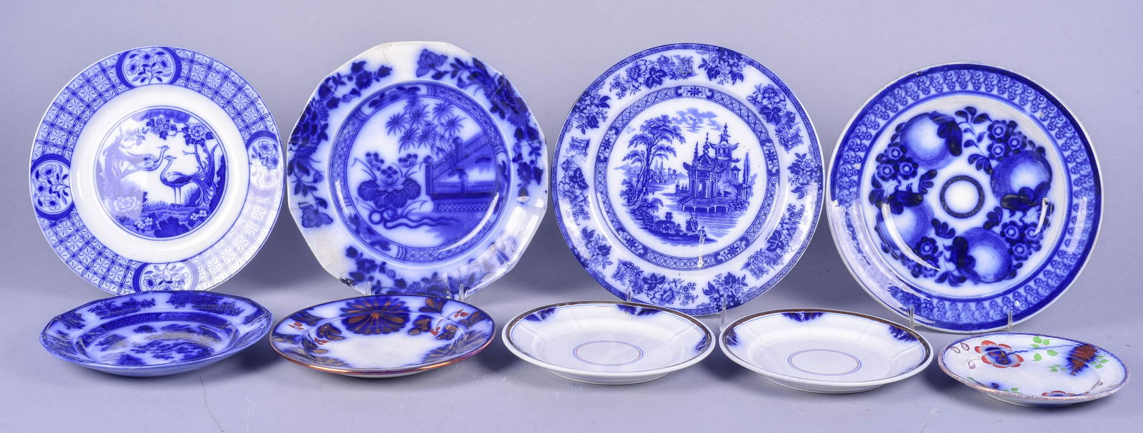 (9) Flow Blue Dishes (1 of 8)