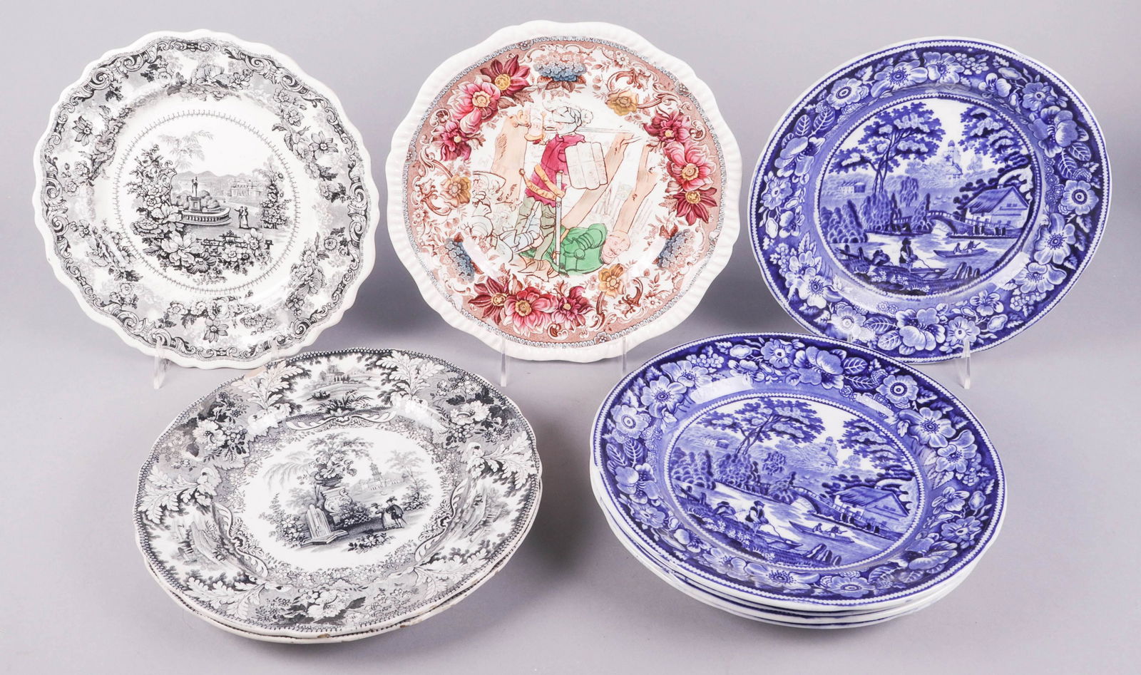 (9) Transfer Decorated Plates (1 of 4)