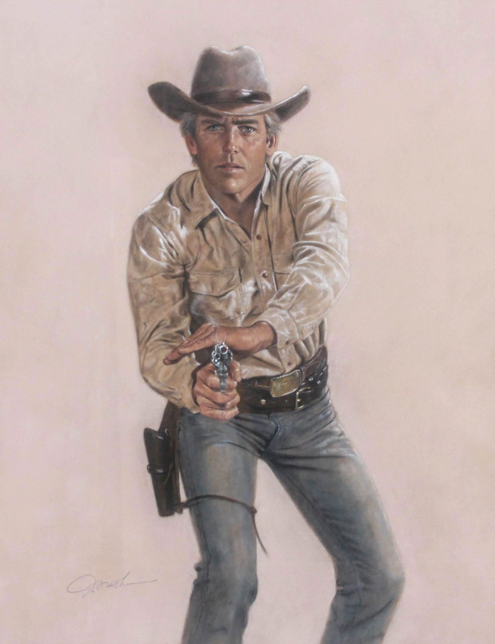 Original Cover Art Illustration "Gunfighters" (1 of 5)