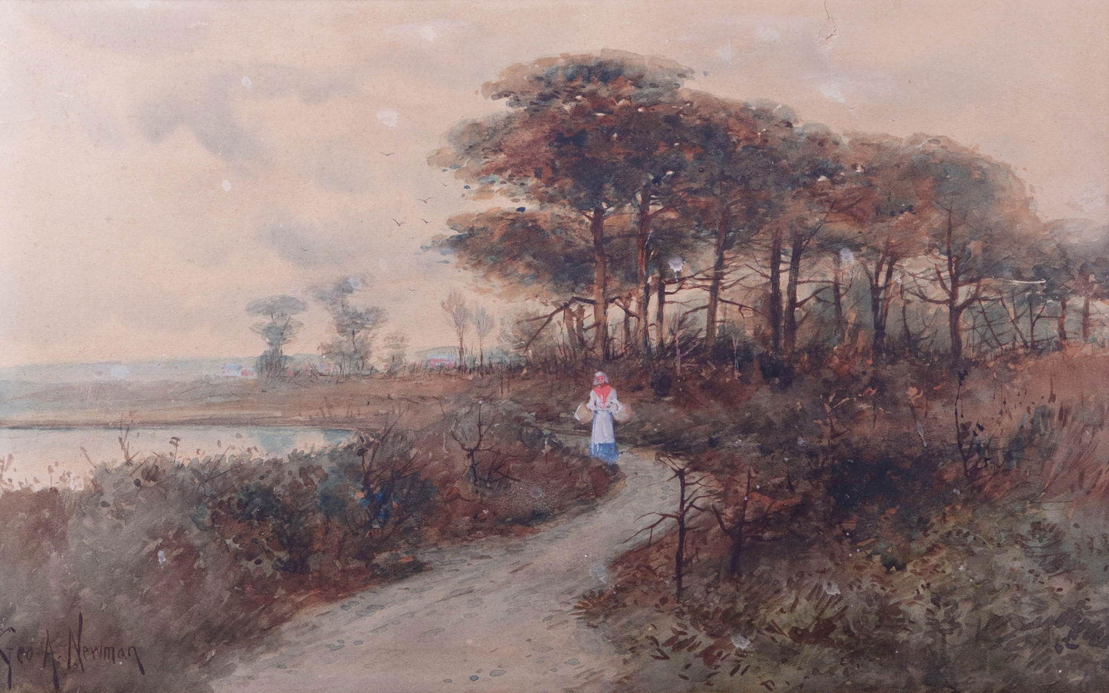 George A Newman Watercolor Landscape (1 of 4)