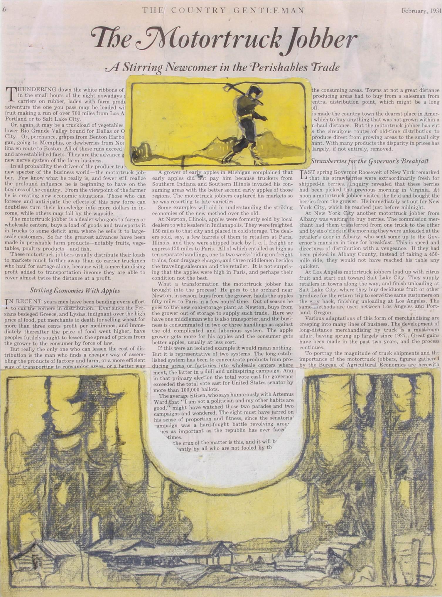 Frank Schoonover Story Illustration Drawing (1 of 2)