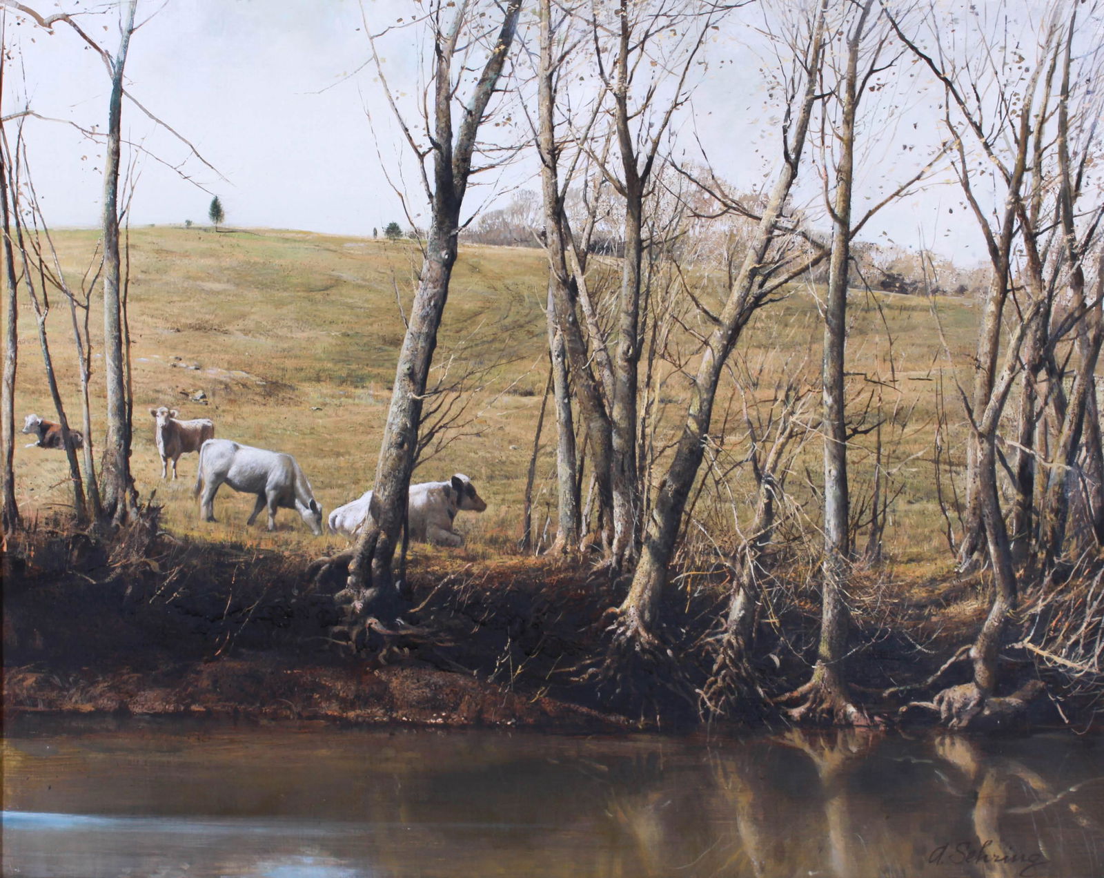 Adolf Sehring Landscape with Cows (1 of 6)