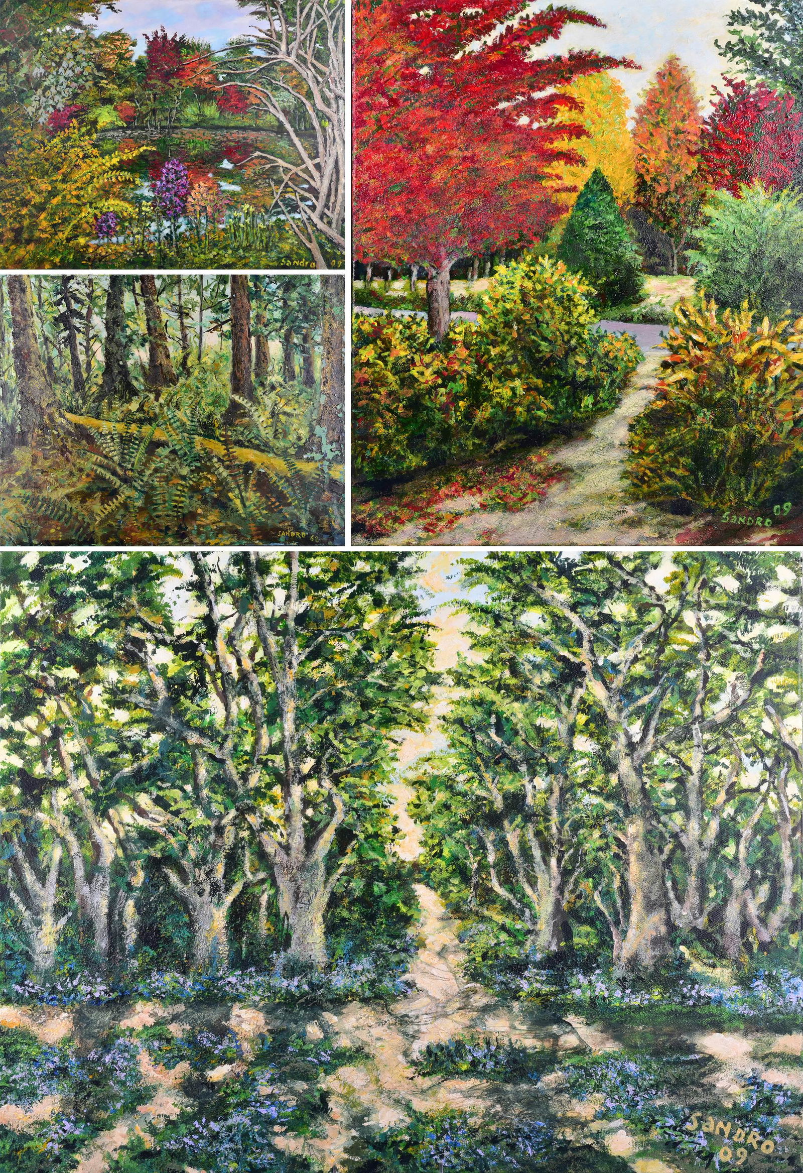 (4) Sandro Diani Landscape Paintings (1 of 6)