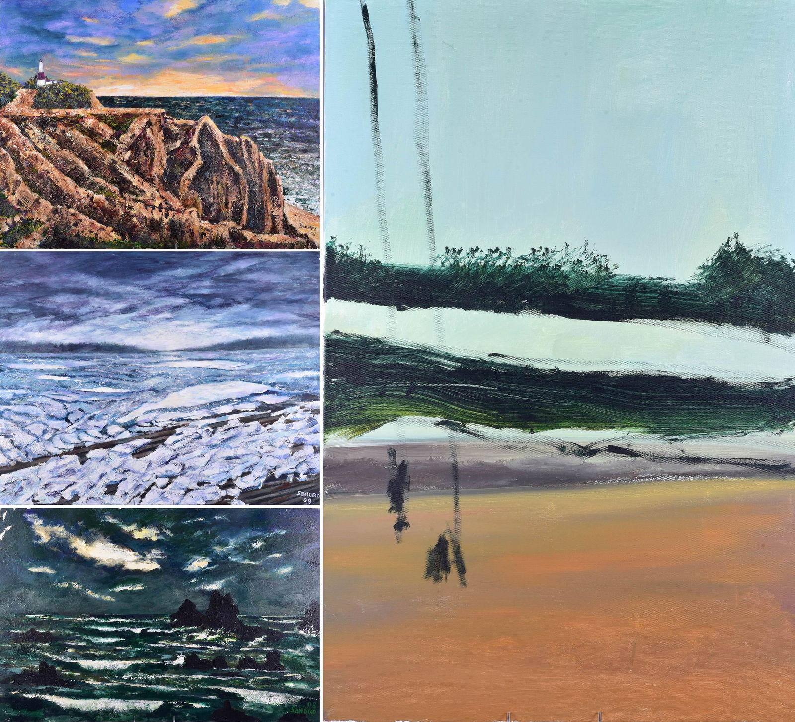 (4) Sandro Diani Seascape Paintings (1 of 5)