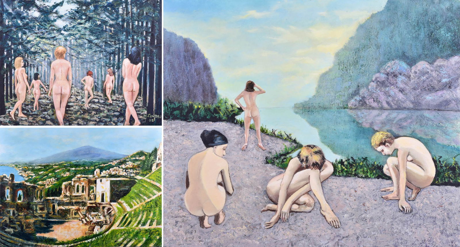 (3) Sandro Diani Paintings (1 of 4)