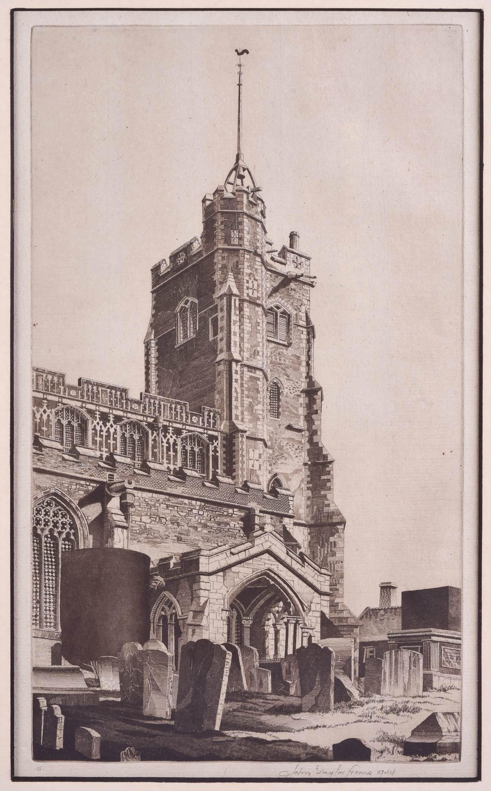 John Taylor Arms Etching "Cavendish Church" (1 of 4)