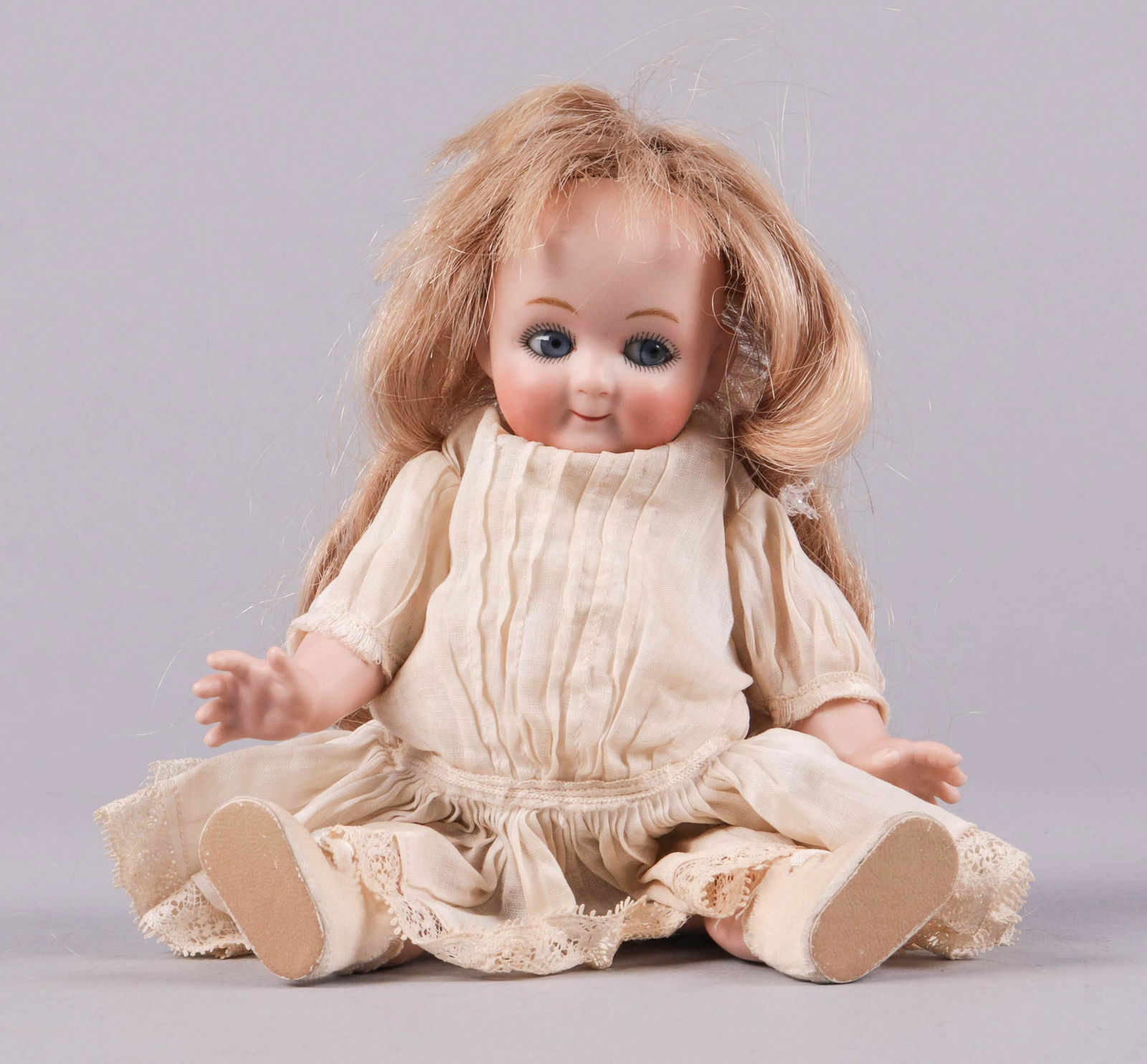 German bisque head reproduction Heubach googly doll (1 of 3)