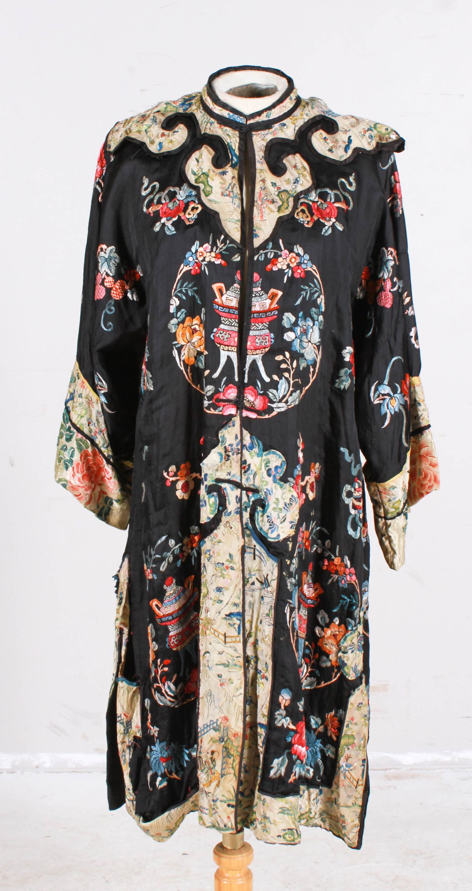 19th c. Silk Embroidered Kimono (1 of 2)