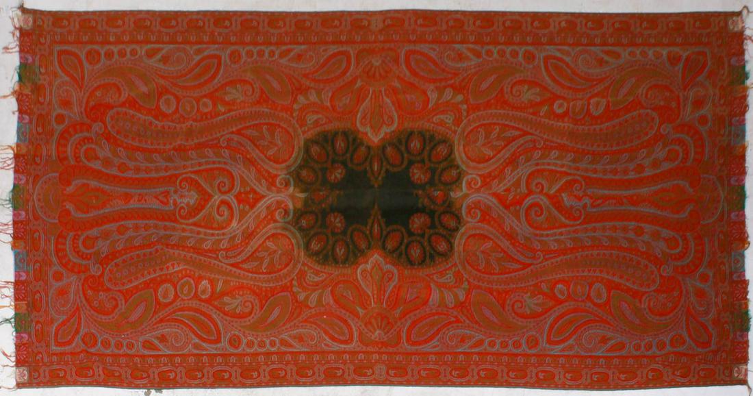 19th c. Wool Paisley Shawl (1 of 5)