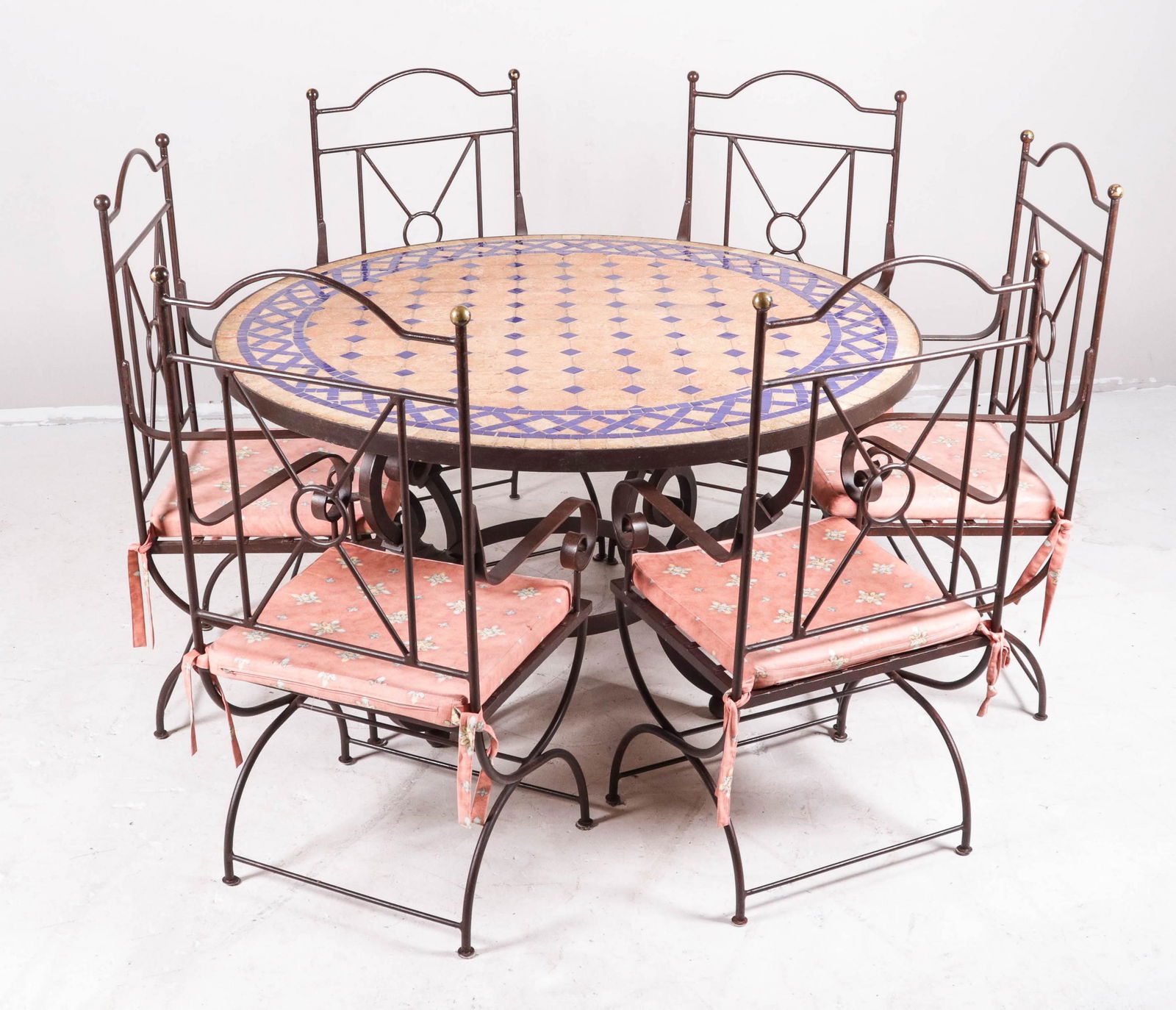 (7) pc Iron and tile dining set (1 of 7)
