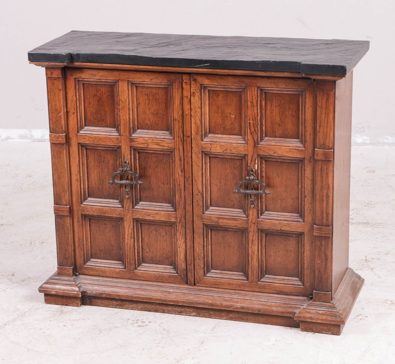 Heritage walnut paneled 2-door cabinet (1 of 1)