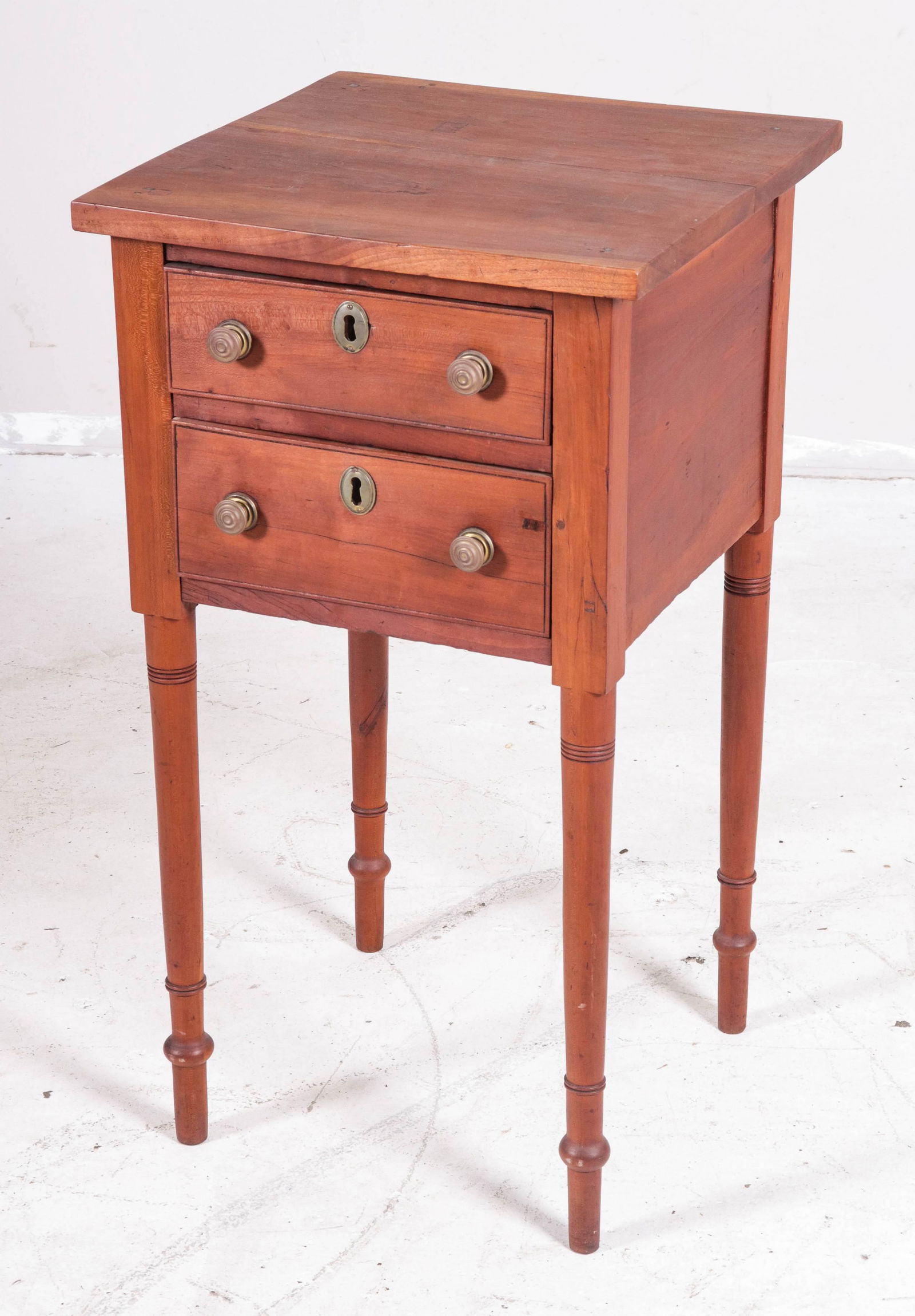 Sheraton Cherry 2-drawer stand, c 1820-40 (1 of 4)