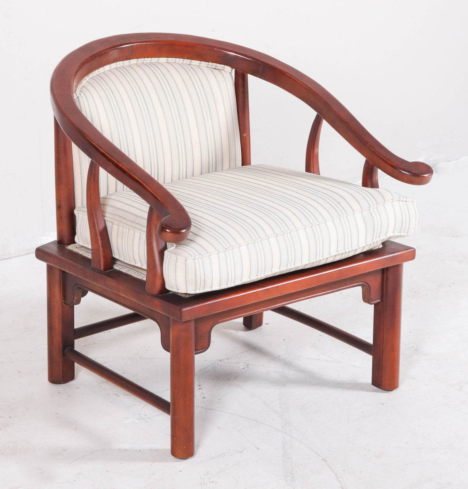 Century Asian style barrel back armchair (1 of 2)