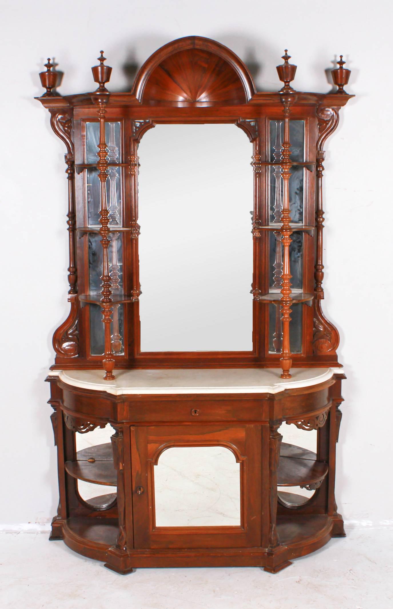Victorian Rosewood Renaissance Revival Hooded Etagere (1 of 9)