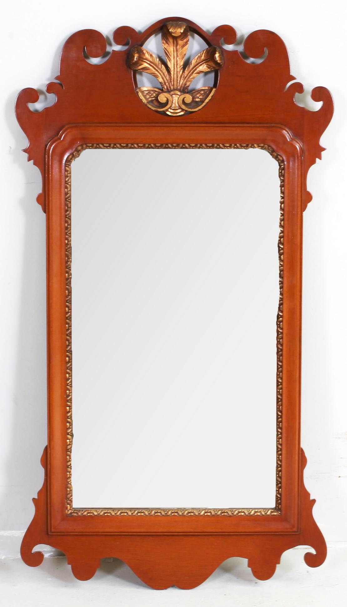 Chippendale style hanging wall mirror (1 of 2)