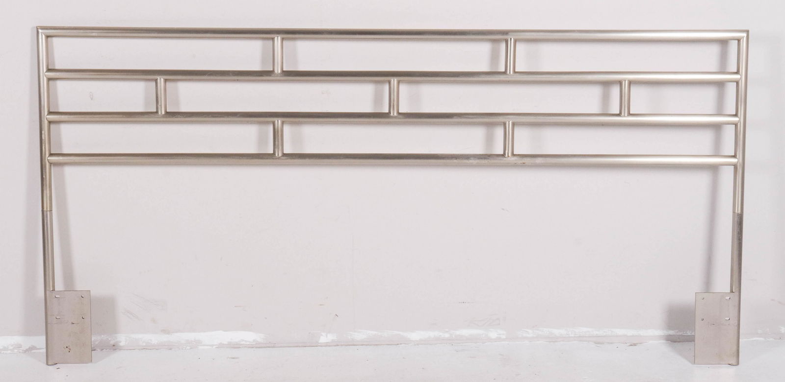 Modern Design chrome king size headboard (1 of 1)