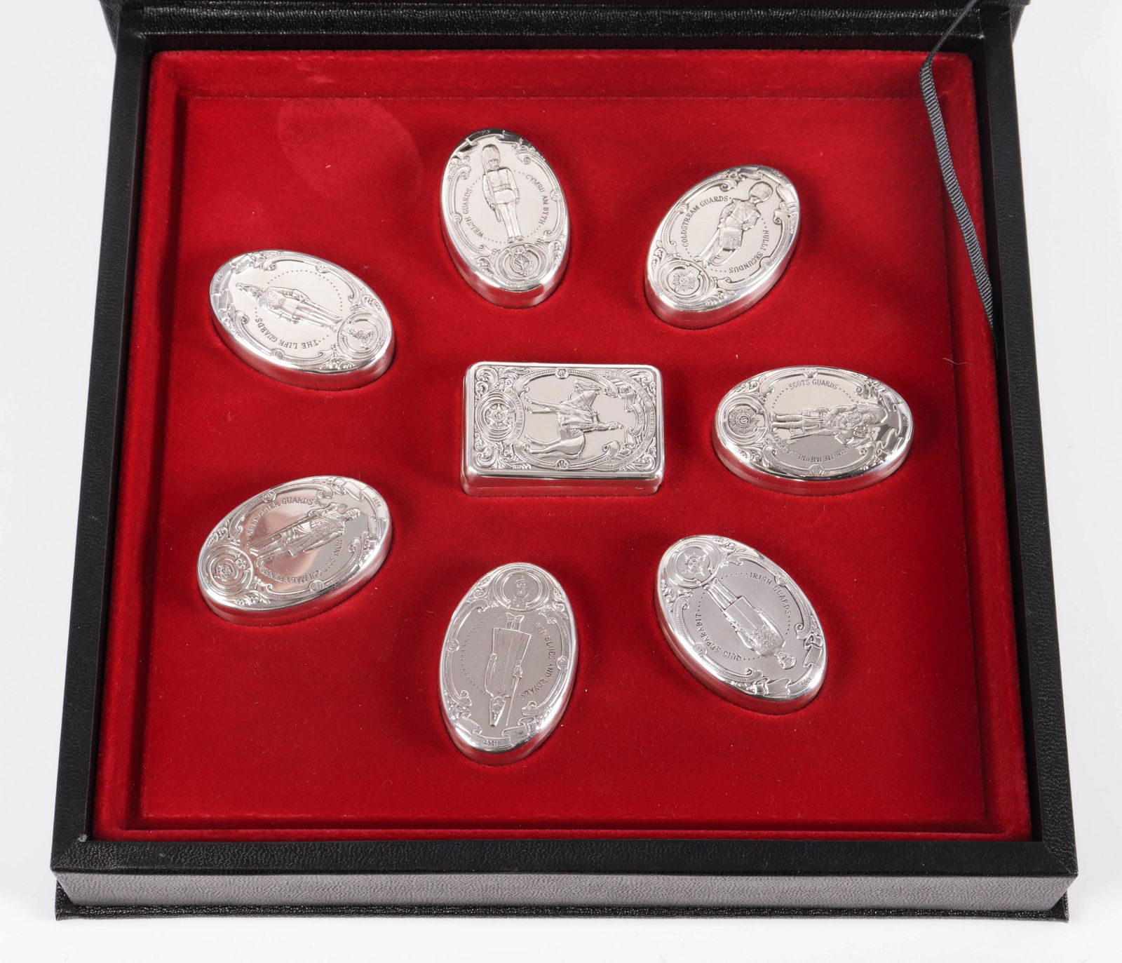 (8) Franklin Mint Guards Regiment Sterling Boxes (1 of 1)