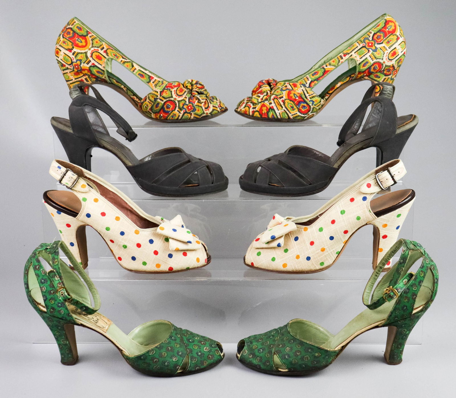 (4) Pair 1930's/40's Heels (1 of 11)