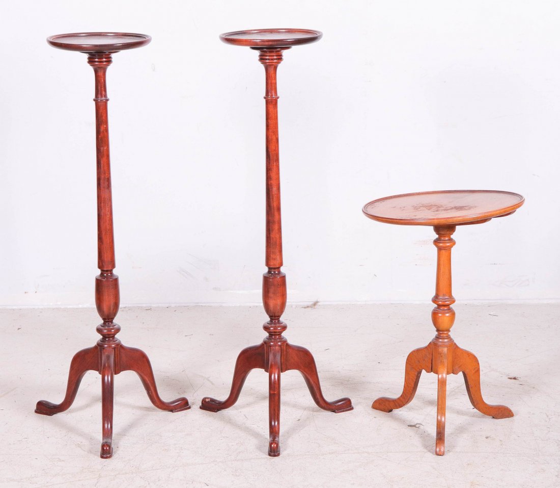 Pr Mahogany Finished Torchieres (1 of 1)