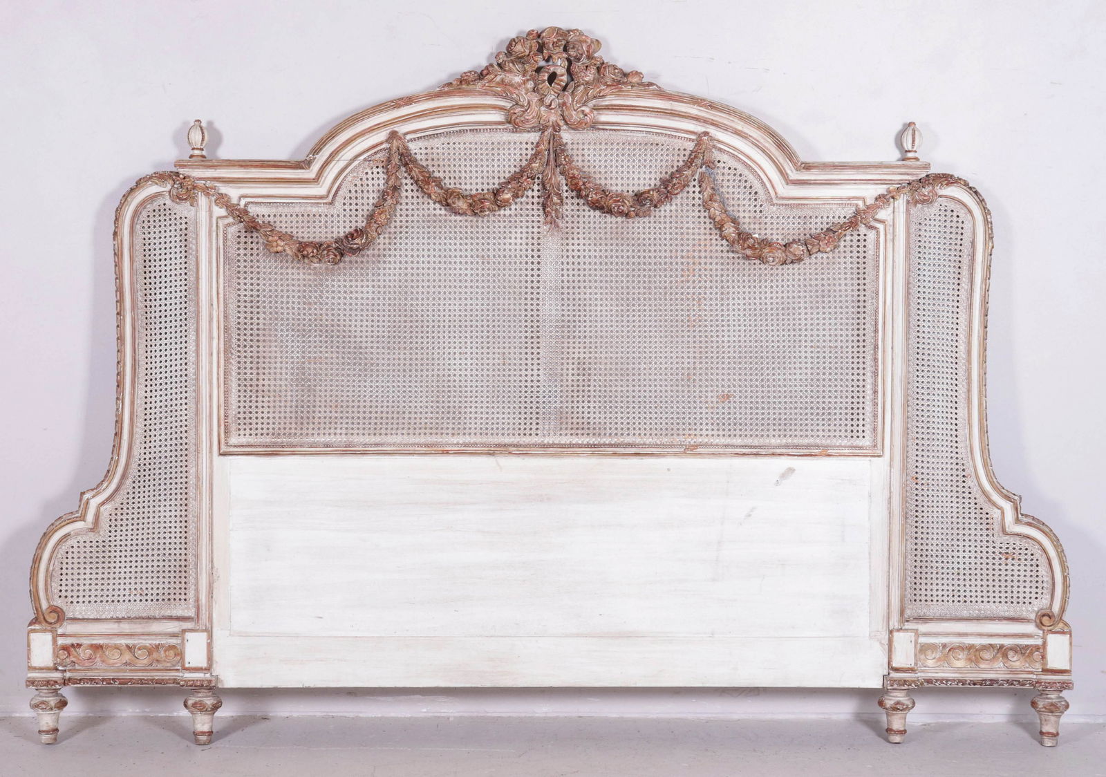 Louis XVI style cream painted and caned King size (1 of 5)