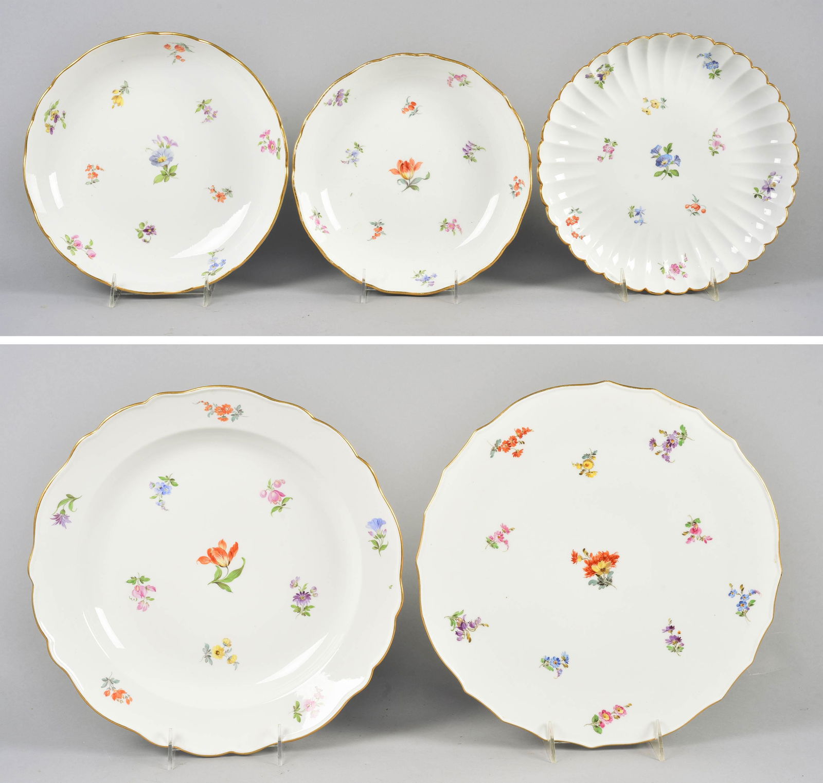 (5) Meissen Floral Decorated Bowls/Cake Plate (1 of 11)