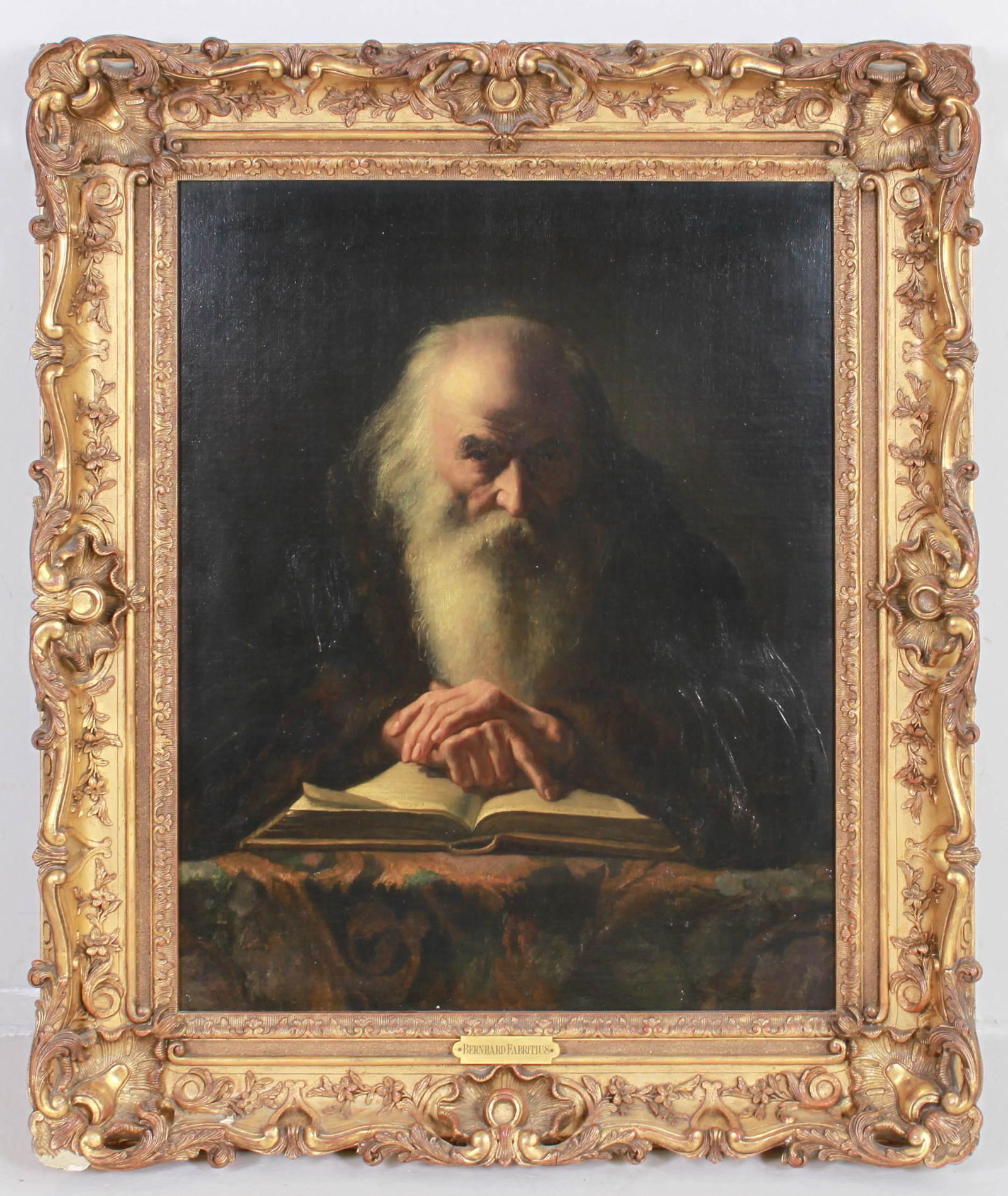 19th C Dutch School "Elderly Scholar Reading" (1 of 5)