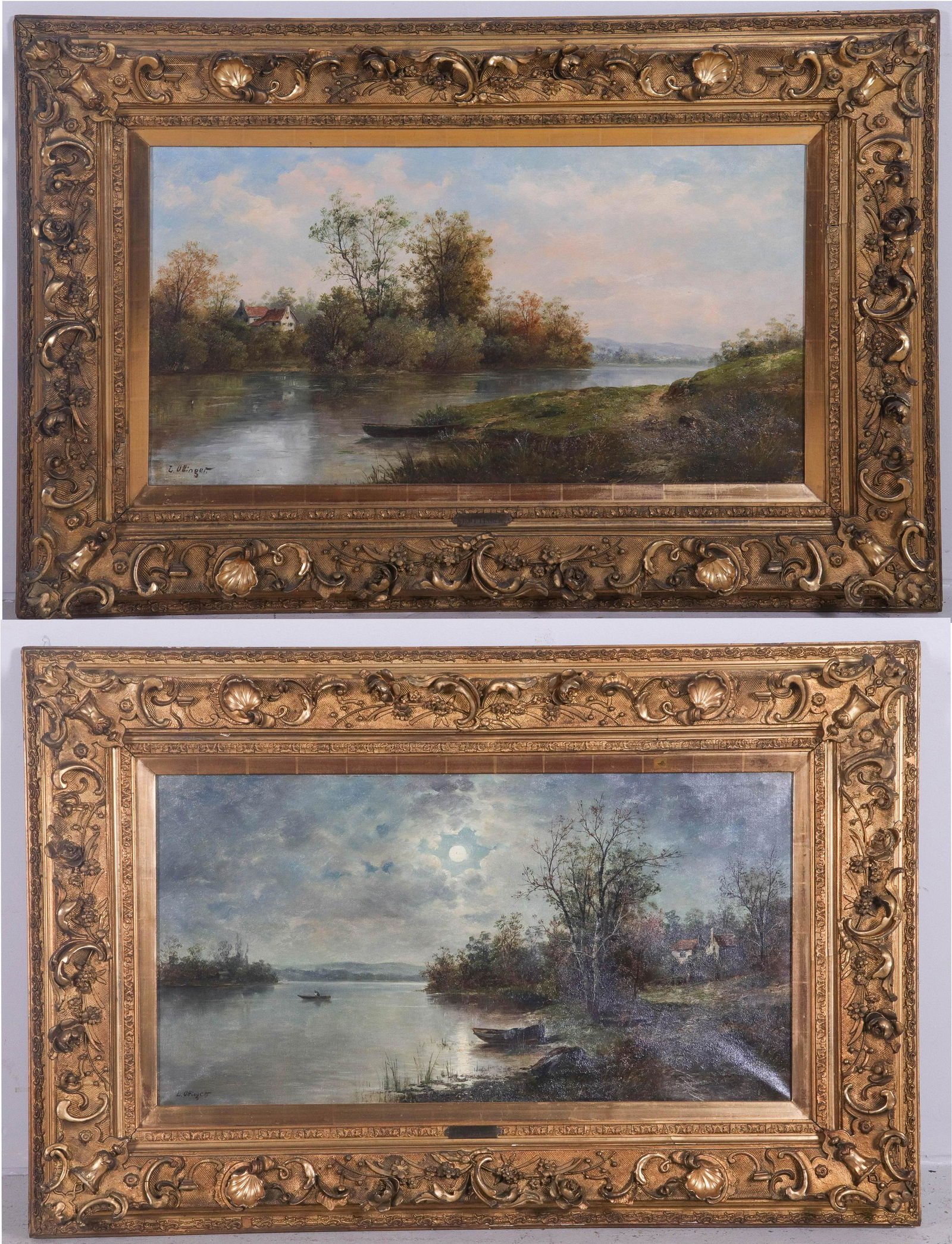 Pr of L Ottinger 19th C Continental Landscapes (1 of 9)