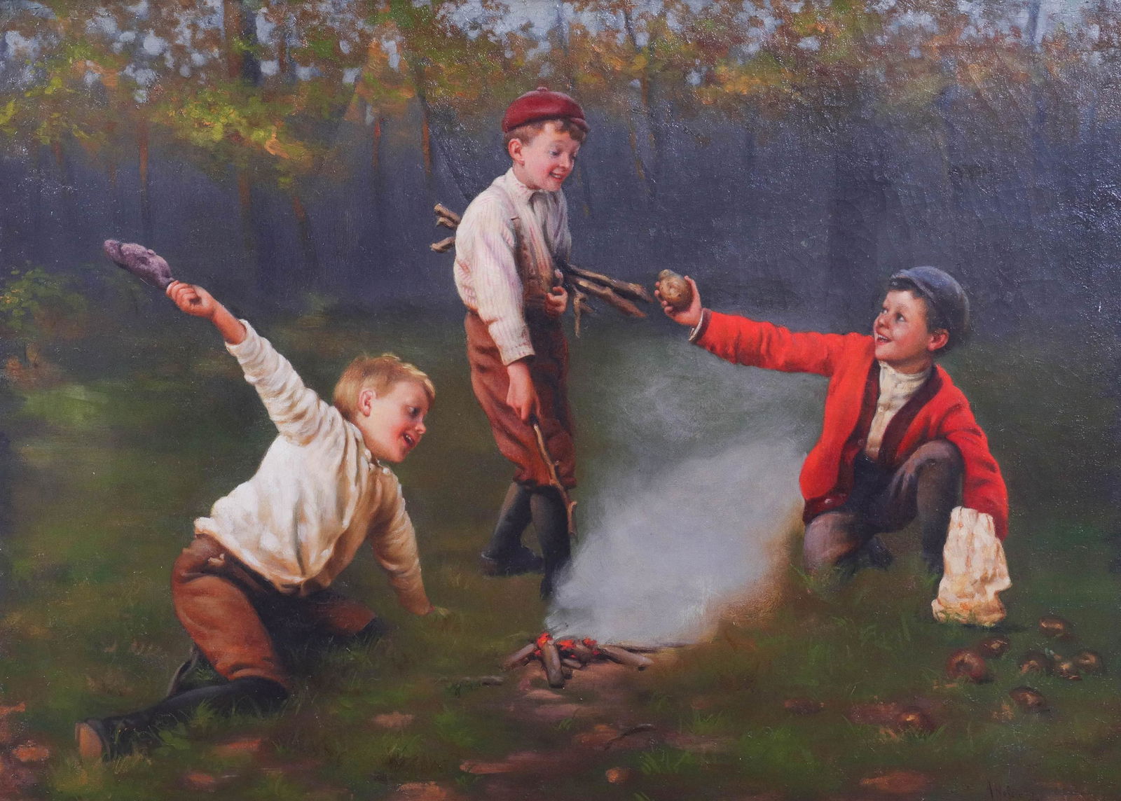 A Hofstetter "Building a Campfire" (1 of 6)