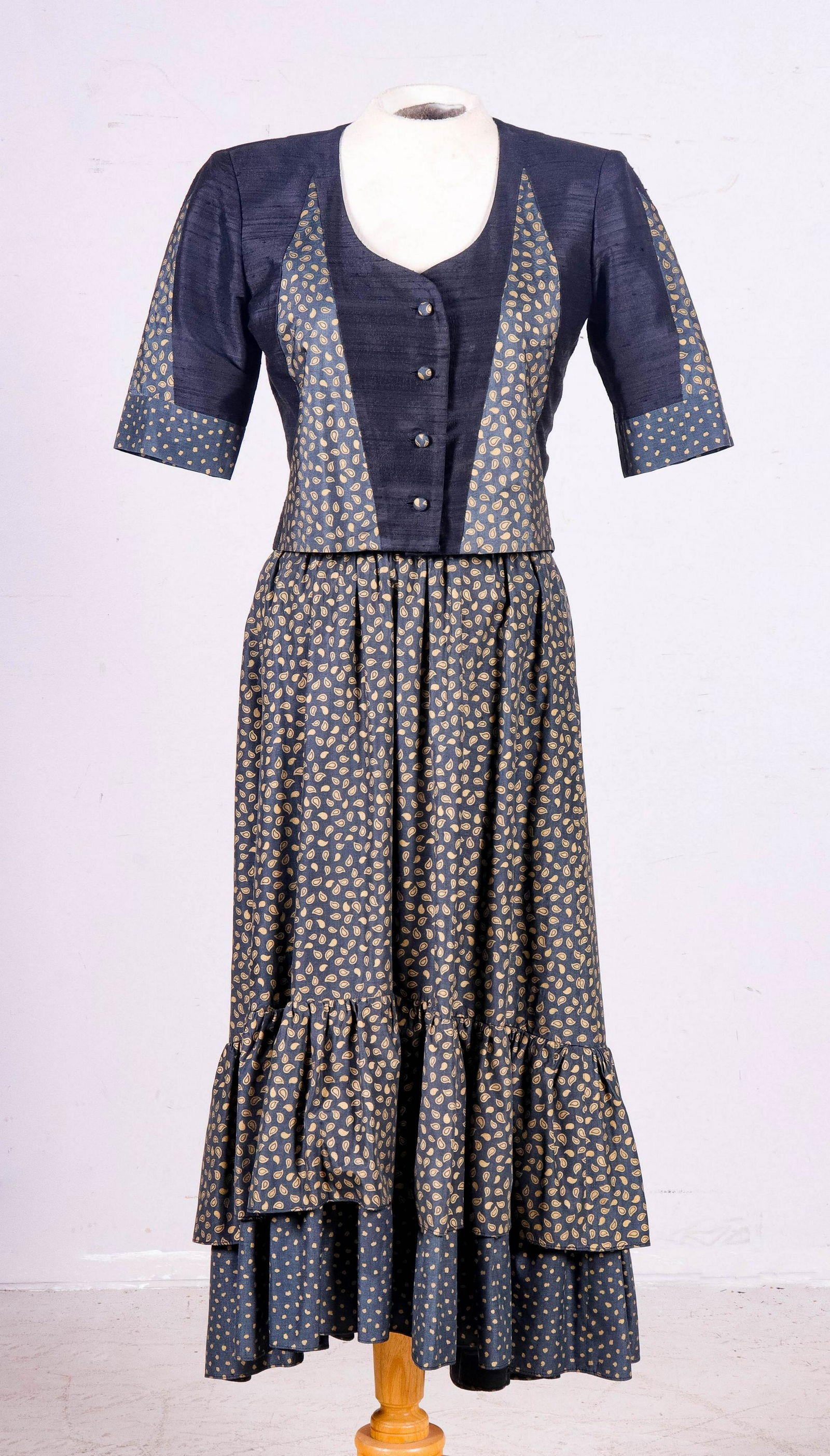 Yves Saint Laurent Rive Gauche All Silk Skirt Set (1 of 5)