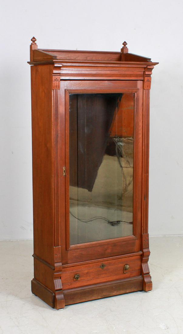 Victorian walnut one door bookcase (1 of 6)