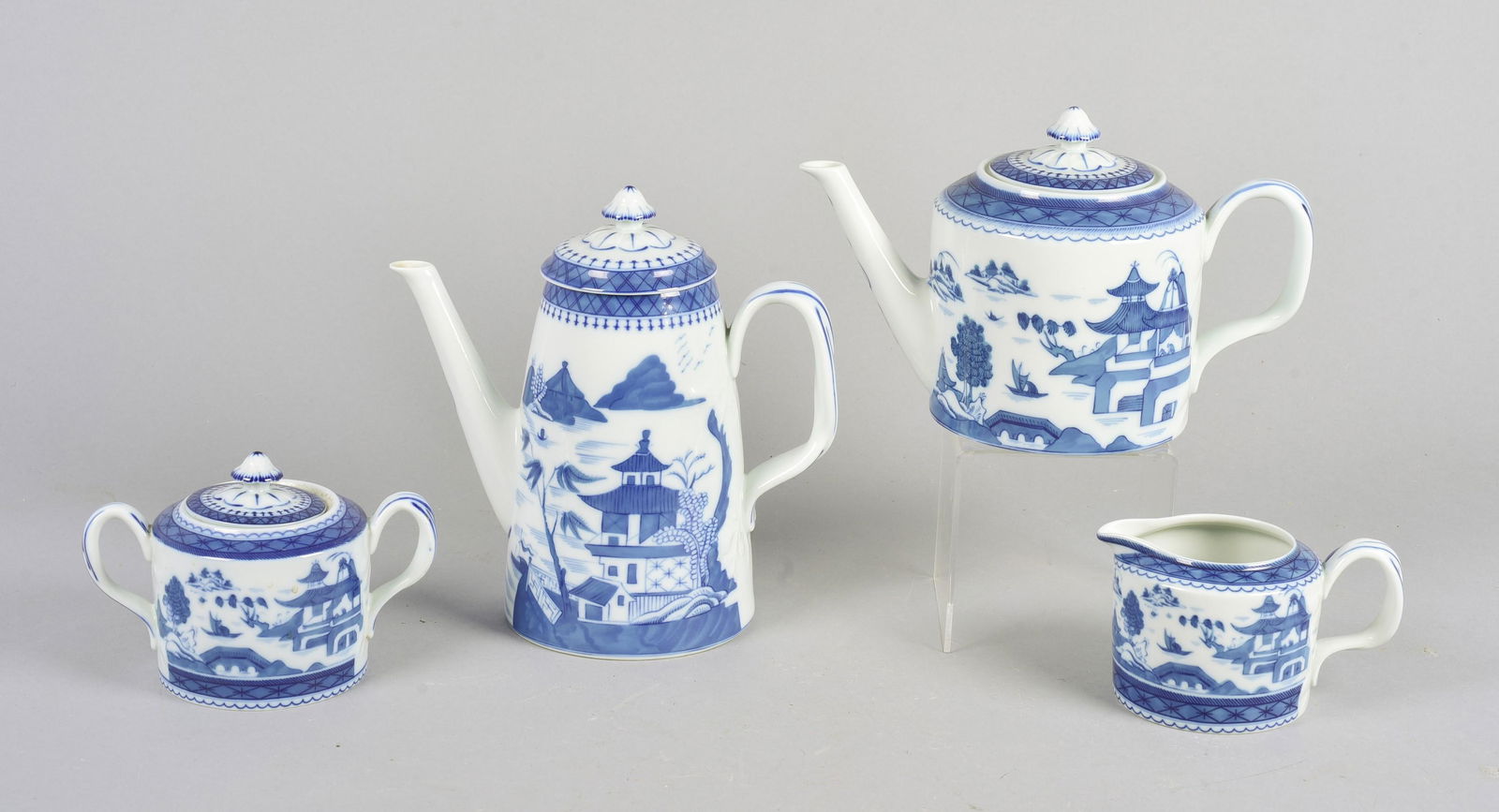 (4) Pc Mottahedeh Blue Canton Tea Set (1 of 2)