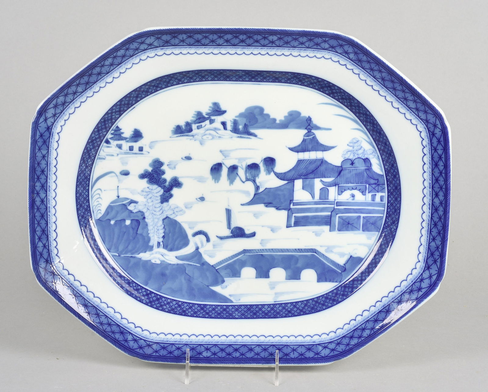 Mottahedeh Blue Canton Octagonal Platter (1 of 2)