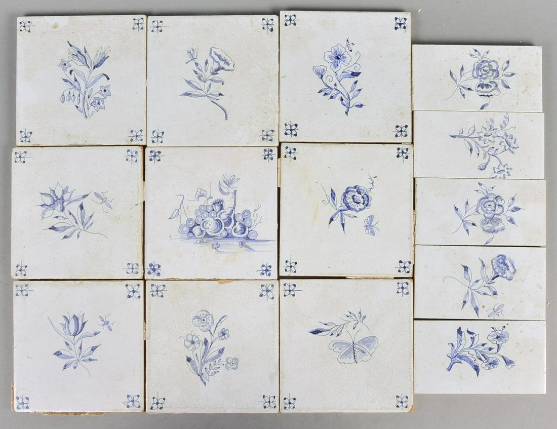(14) Delft Porcelain Tiles - Floral (1 of 1)