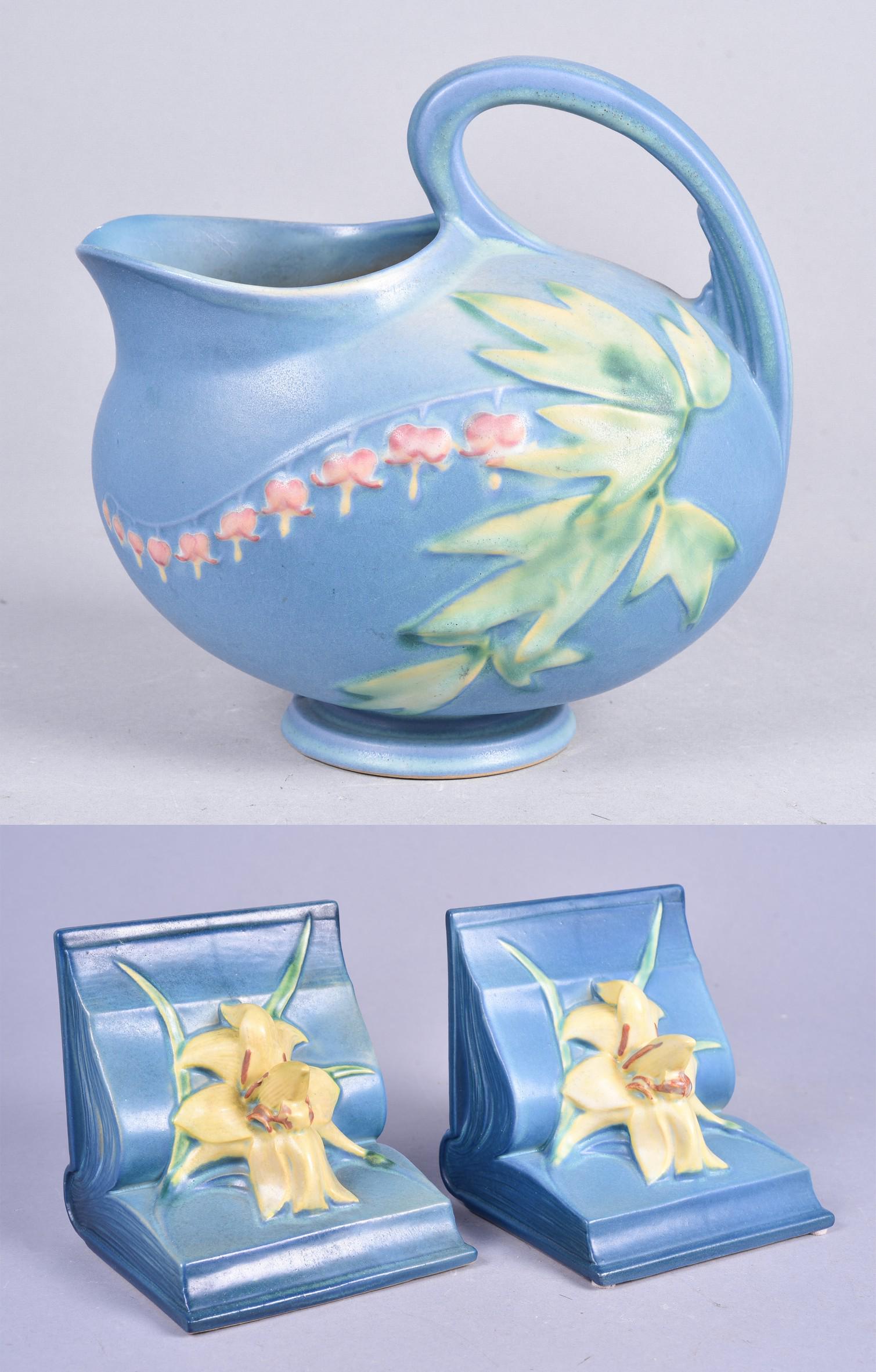 Roseville Pitcher and Bookends (1 of 5)