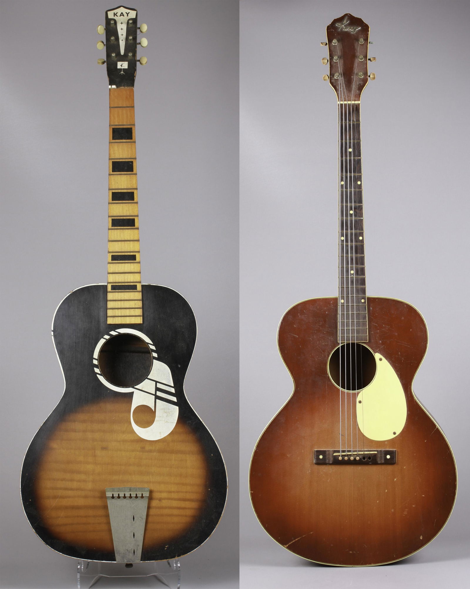 (2) Kay Acoustic 6-String Guitars (1 of 8)