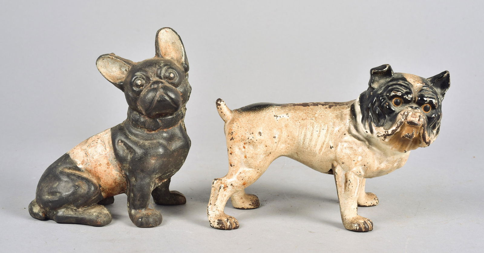 (2) Cast Iron Bulldog Doorstop and Bank (1 of 4)